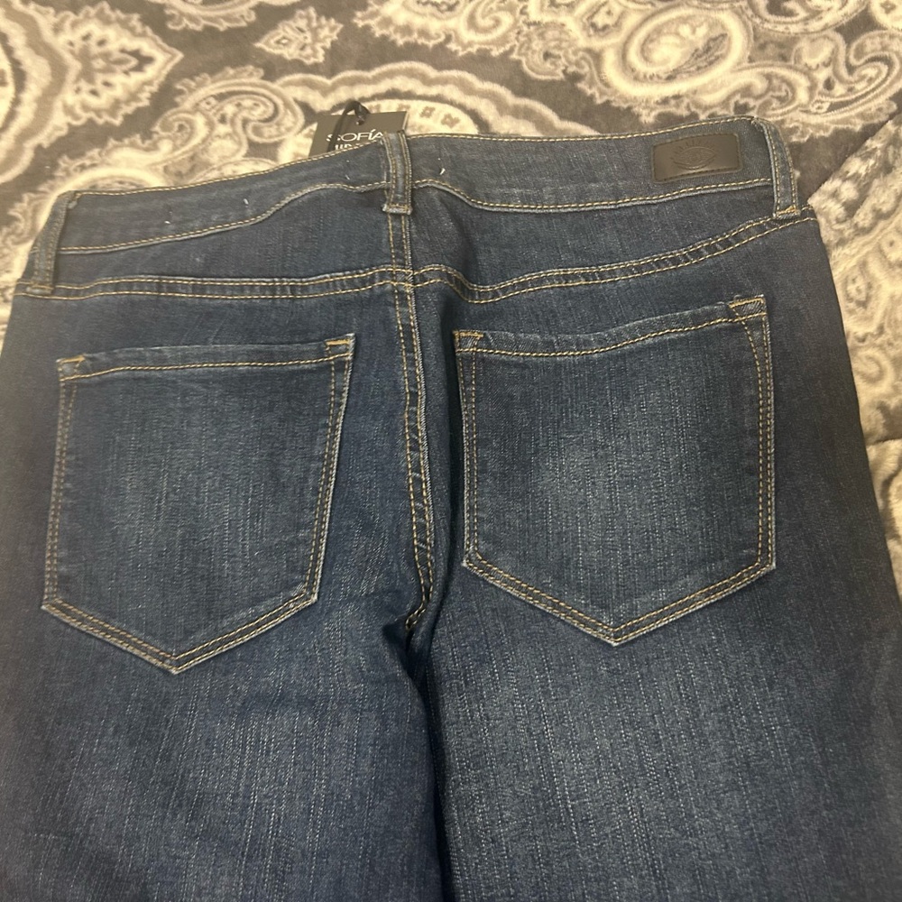Sofía by Sofía Vergara Dark Blue Mid-Rise Skinny Ankle Jeans - Picture 5 of 6
